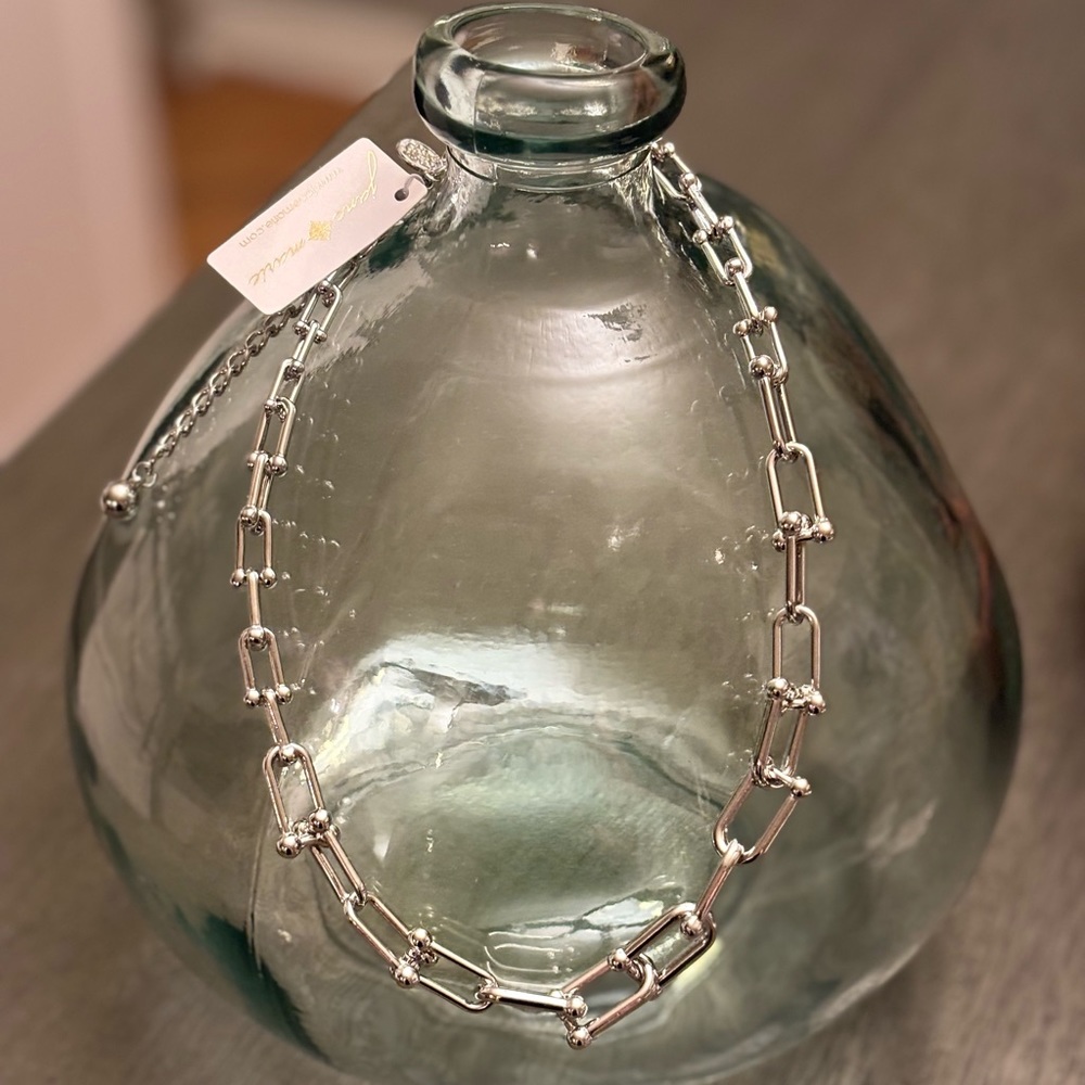 Chunky silver U Link chain 5”